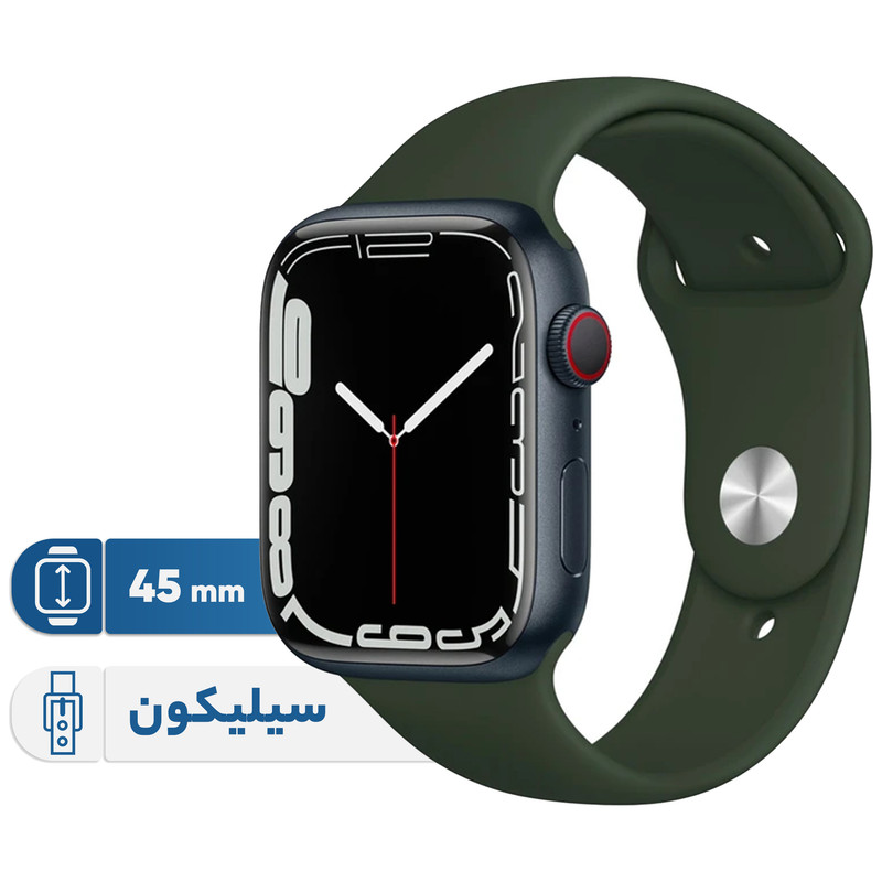 محصول نمونه تستی ساعت هوشمند اپل واچ سری 7 مدل 45mm Aluminum Case with Sport silicone Band